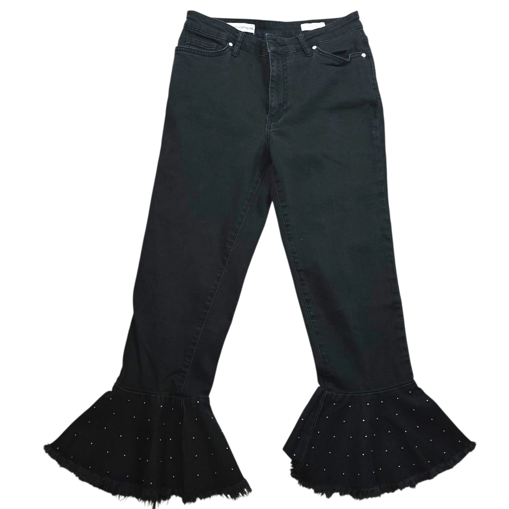 Pilcro Anthropologie High Waist Flared Black Jeans In 27 - Picture 3 of 10